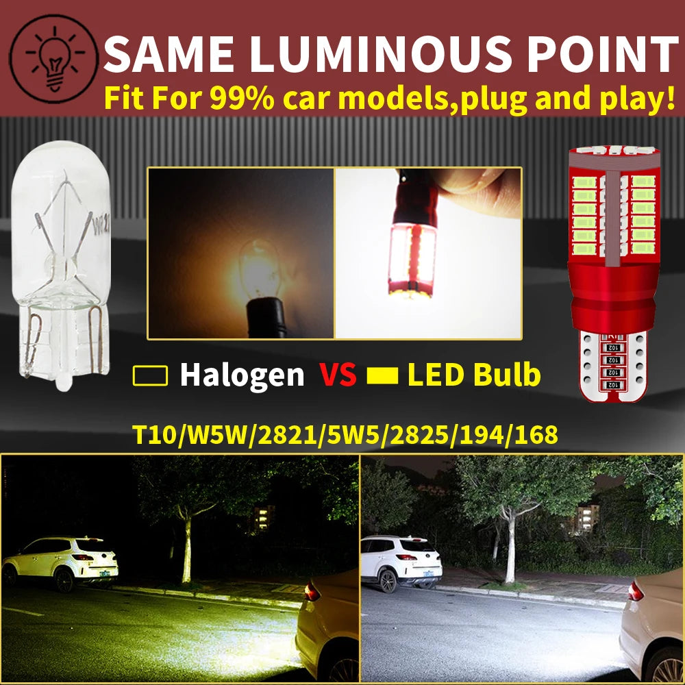 2pcs T10 W5W Car Interior Reading Dome Light Side Marker Lam