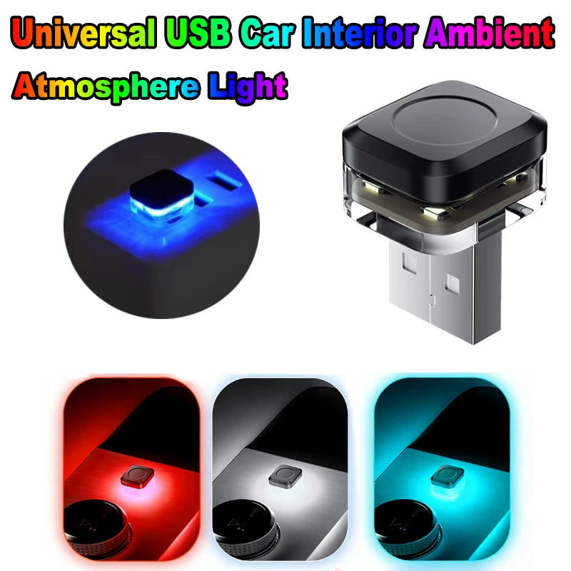 Universal Car USB Led Light Atmosphere Light DC5V Vehicle Am