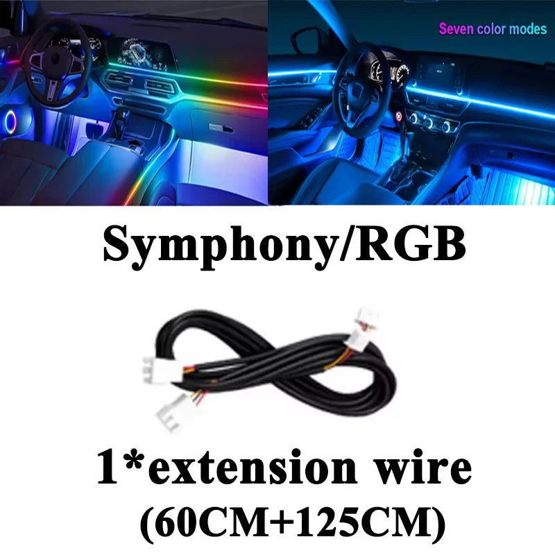 18 in 1 Symphony RGB Atmosphere Light Parts Main Sub Controller 20/35/75/110CM Light Extend Line Speaker Foot Lamp Storage Light