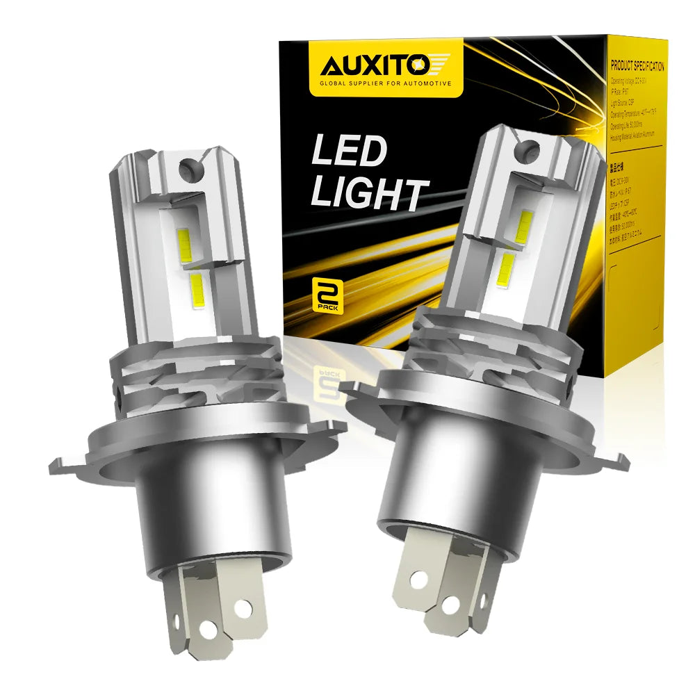 AUXITO 2Pcs H4 LED Motorcycle Car Headlight Bulbs 9003 HB2 C