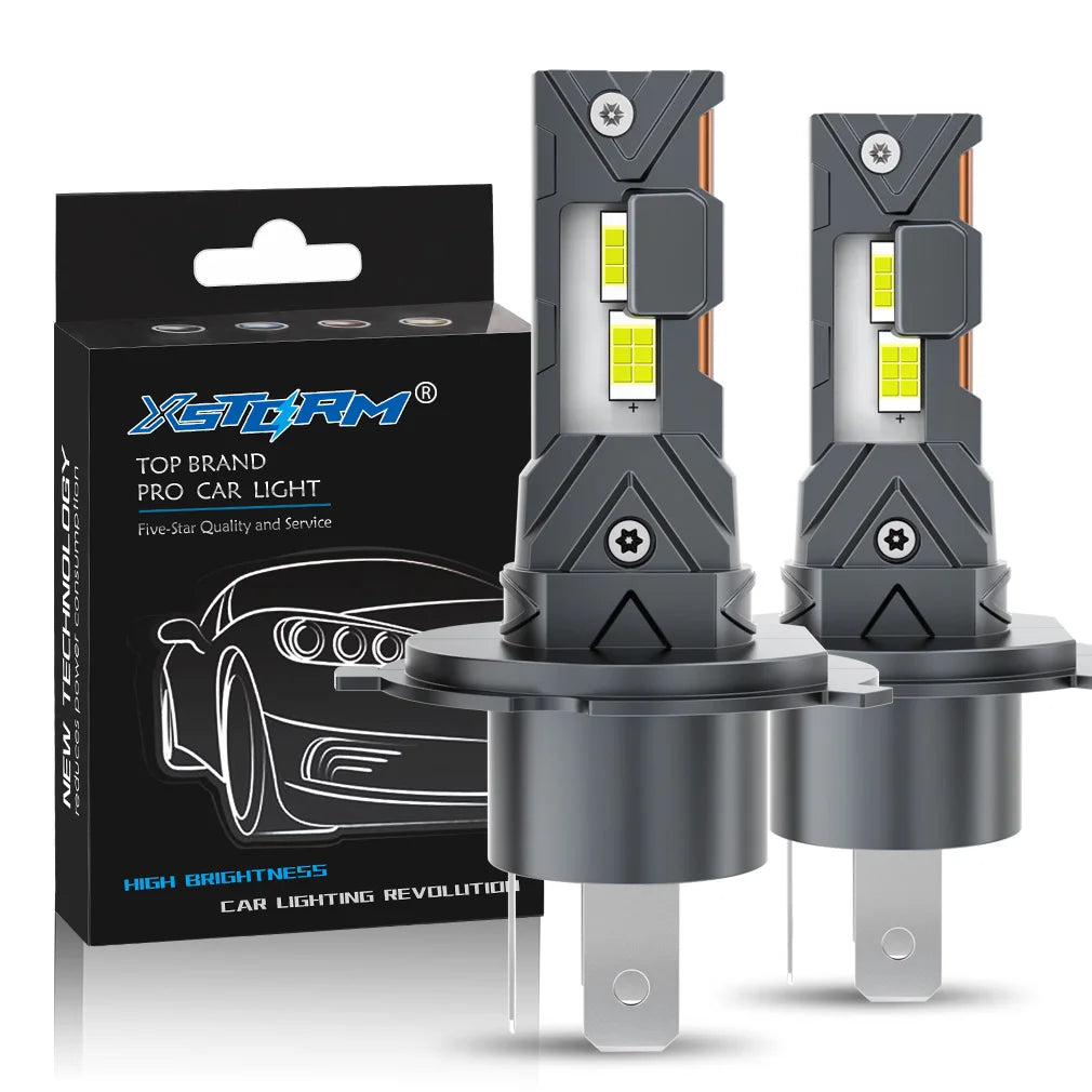 XSTORM H4 H7 LED Light Bulbs 25000LM 70W LED Headlight Canbus Hi/low Lamp 6500K 12V 24V Headlamp Fog Lights for Car Plug Play