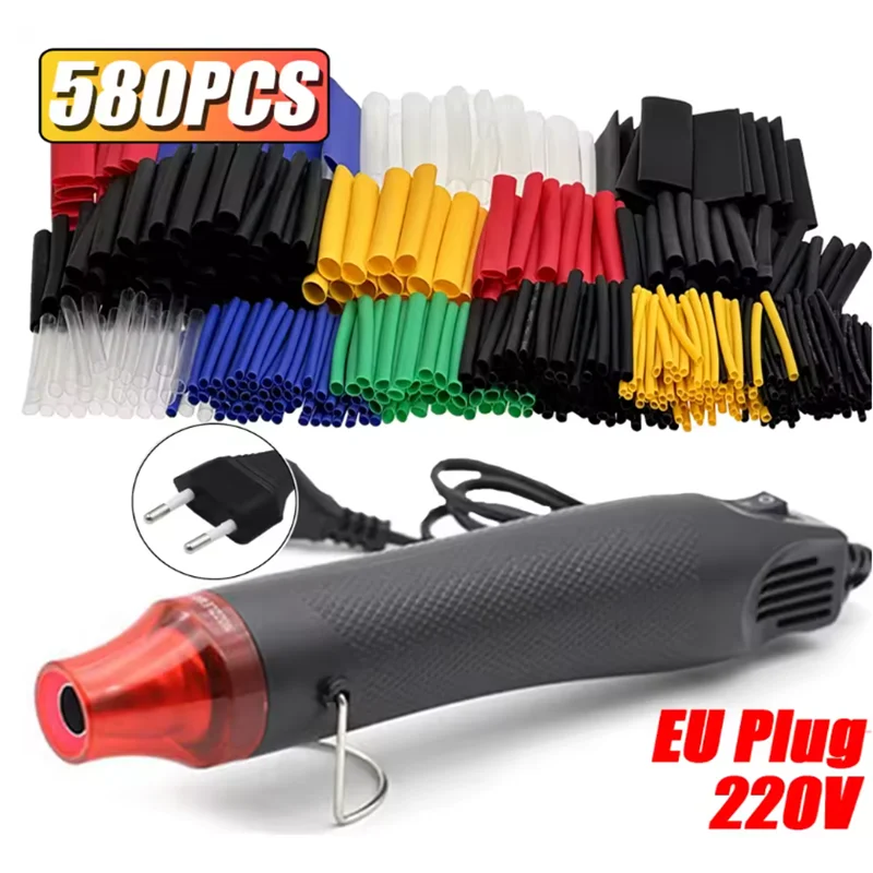 1160/580/164PCS Heat Shrink Tubing Kit Wire Shrinking Wrap Connect Cable Cover Protection Electrical Insulation Repairs