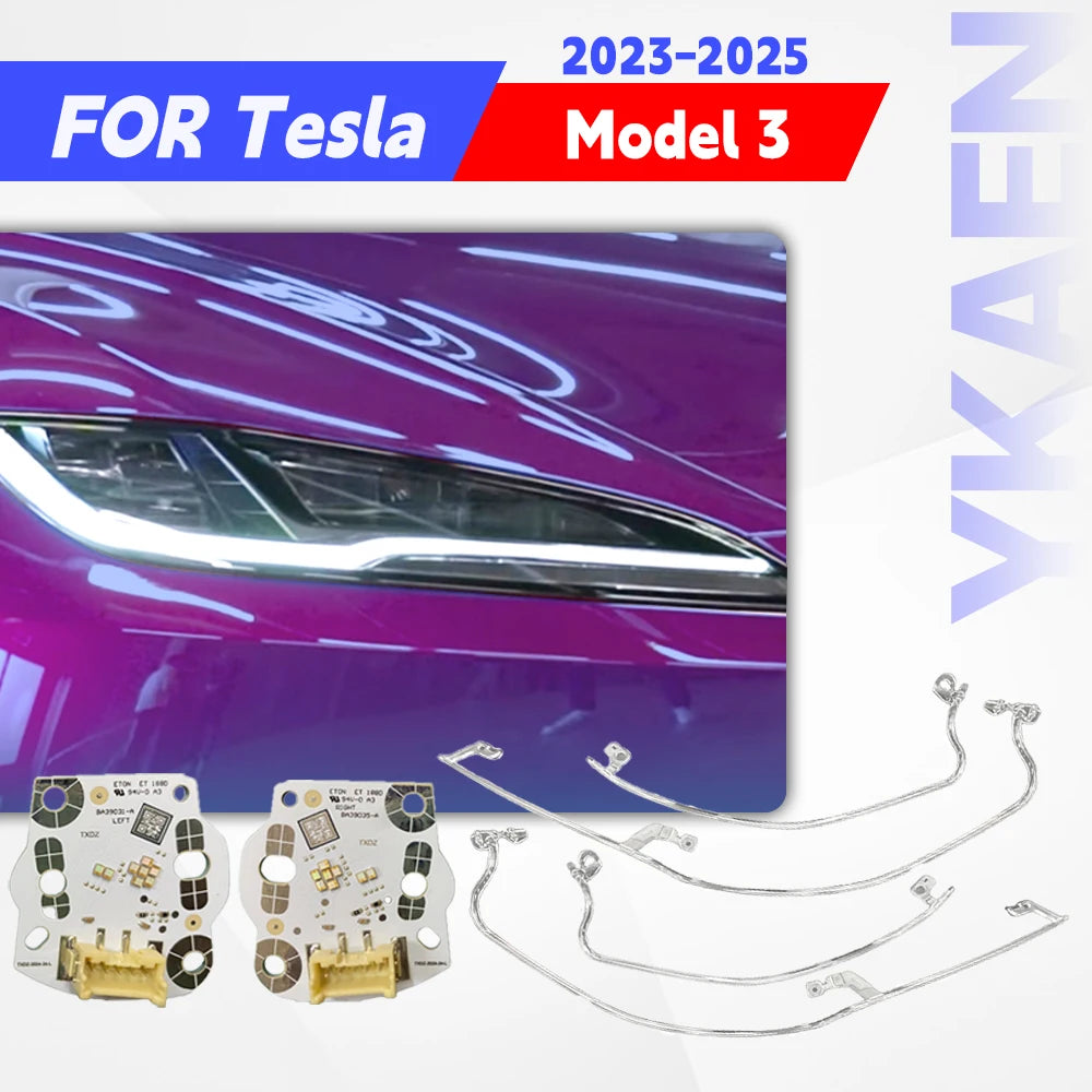 Angel Eyes DRL Chip Boards Daytime Running Light Tube Light Guide Strip Car Accessories for Tesla Model 3