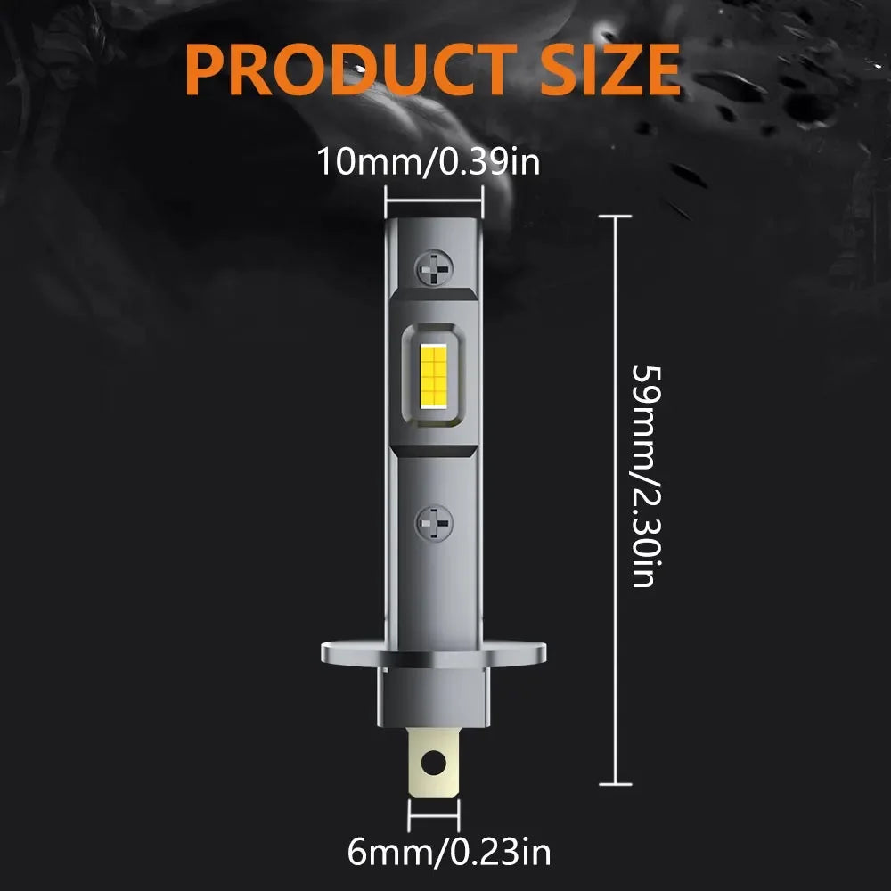2Pcs 30000LM LED Headlights 6000K 100W 16PCS 7585 CSP 500% B