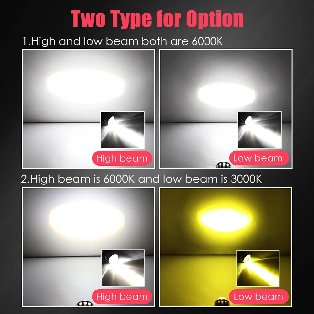 1pcs 12V High Quality H4/HS1 H6/BA20D 15W LED 6 COB Motorcyc