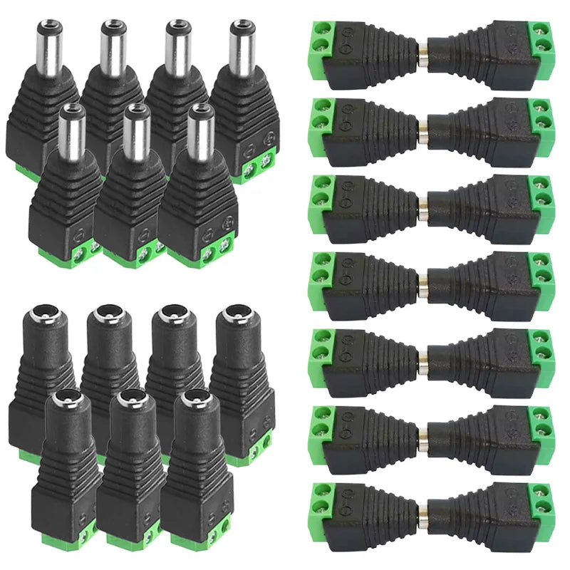 4/10Pcs DC Power Plug DC Power Socket Male Female Jack Conne