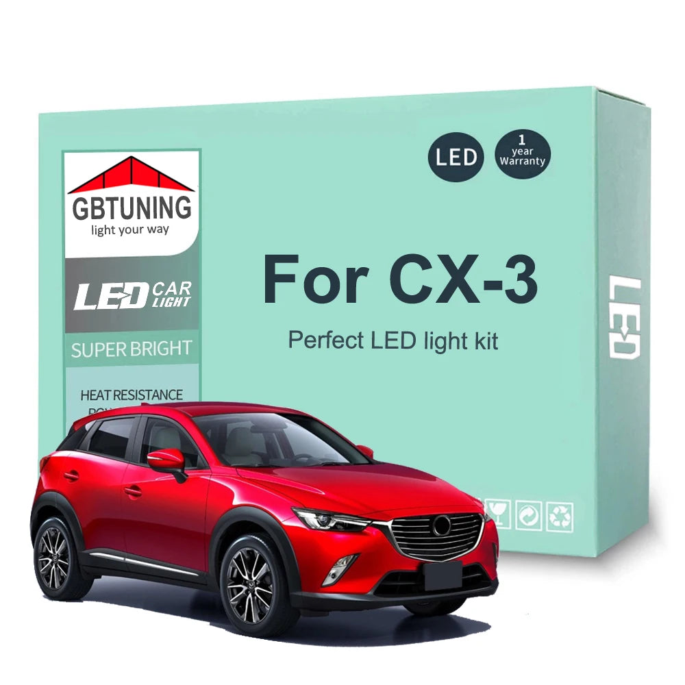 10Pcs LED Interior Light Bulb Kit For Mazda CX-3 CX3 2015 20