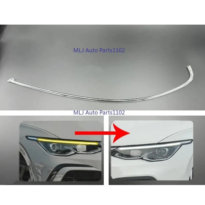 DRL Headlight Light Guide Plate Daytime Running Lamp Tube Bar for VW