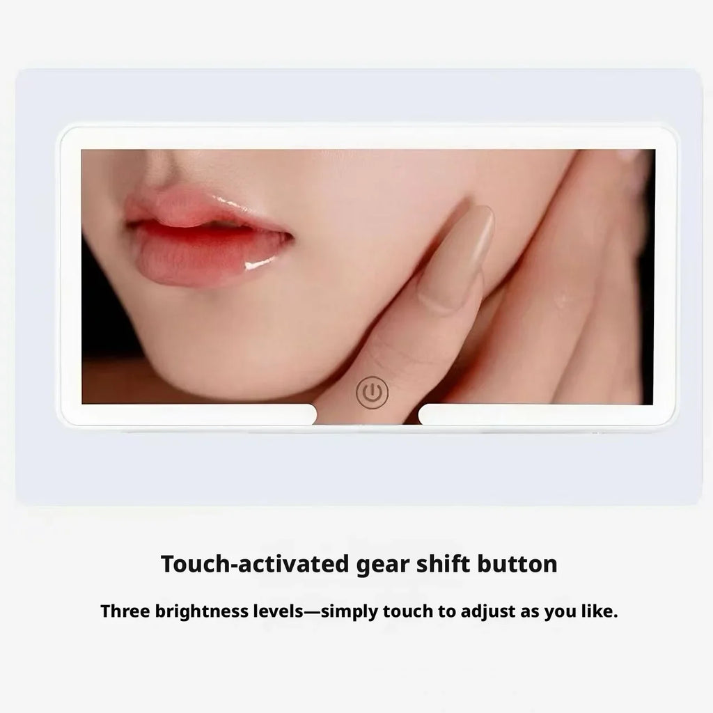 Portable Rechargeable LED Car Sun Visor Makeup Mirror 3 Ligh