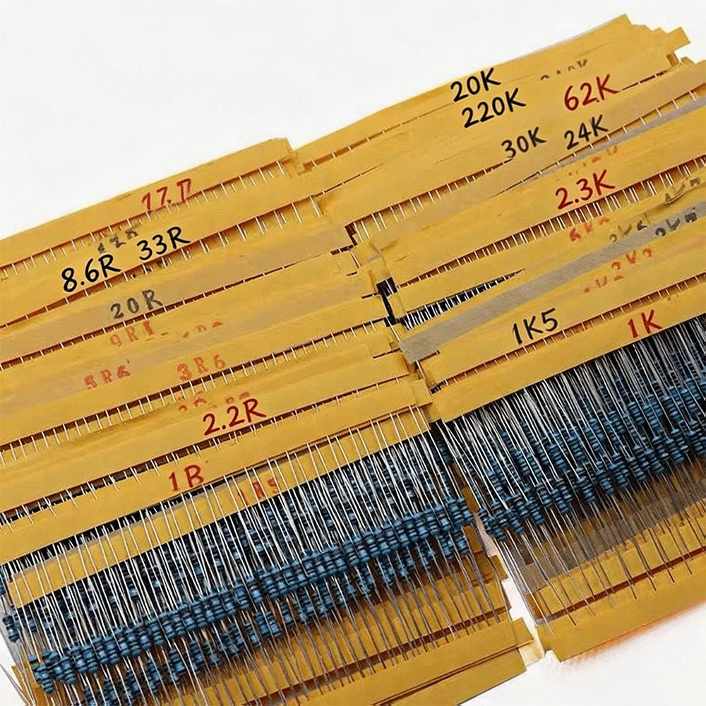 2600pcs/lot 130 Values 1/4W 0.25W 1% Metal Film Resistors As
