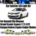 Canbus Interior LED Light Kit For Renault Clio Megane Grand Scenic Espace 1 2 3 4 CC Kangoo Koleos