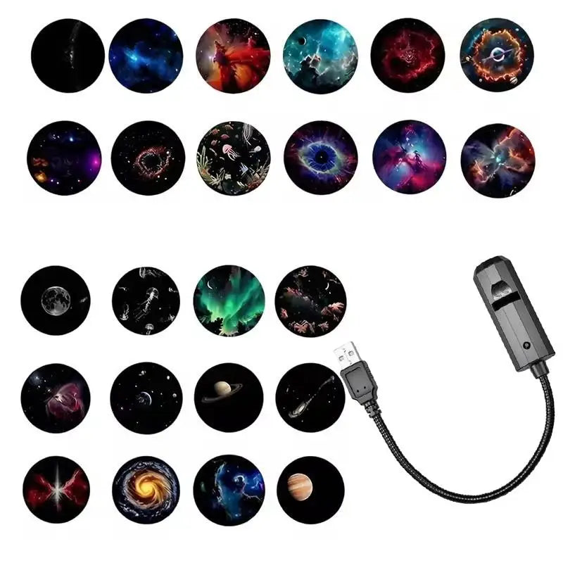 Romantic Rotatable Galaxy Star Projector Portable USB LED Ni