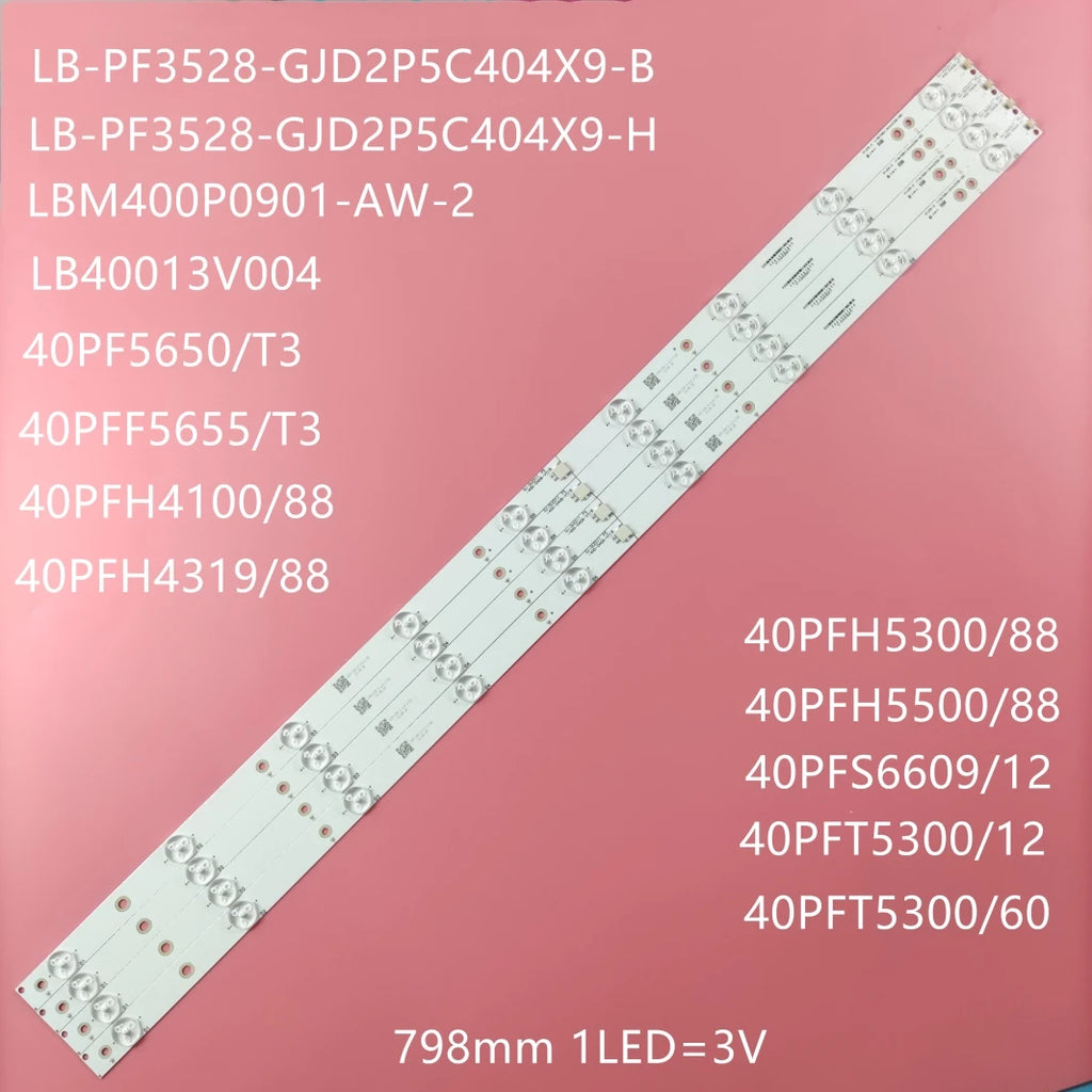 LED Backlight Strip for 40PFT4101/60 40PFT4309/60 40PFT4100/60 Bars GJ-DLEDII P5-400-D409-V7 Bands Rulers