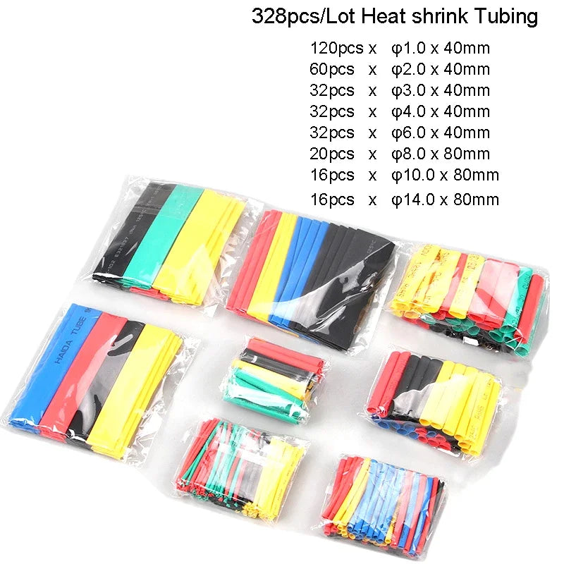 530/127pcs Heat Shrink Tubing Sleeves Polyolefin Set 2 1 Shr