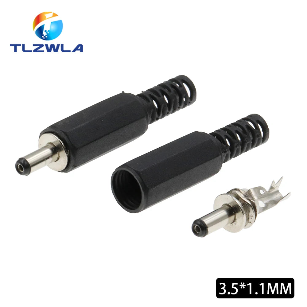 10PCS DC Power Plug 5.5 2.1mm 5.5 2.5mm 3.5 1.35mm 6.3 3.0mm Adapter Connector Plug 2.5X0.7MM