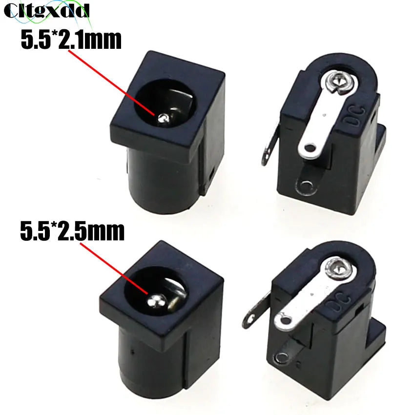 Cltgxdd 10/20/50/100pcs DC Power Jack Female Socket Connecto