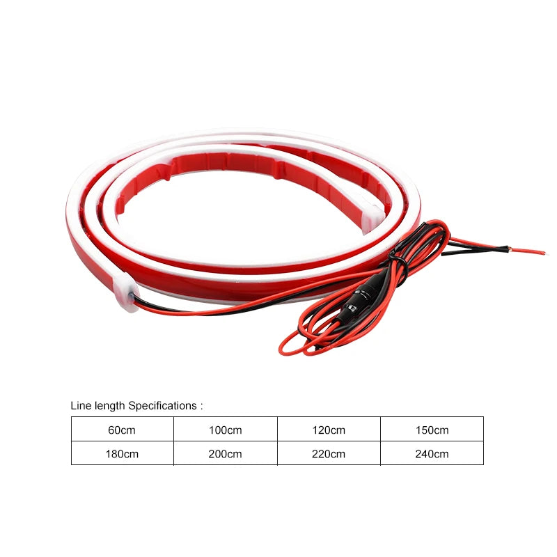 Super Bright Led Car Hood Daytime Running Light Strip Scan L