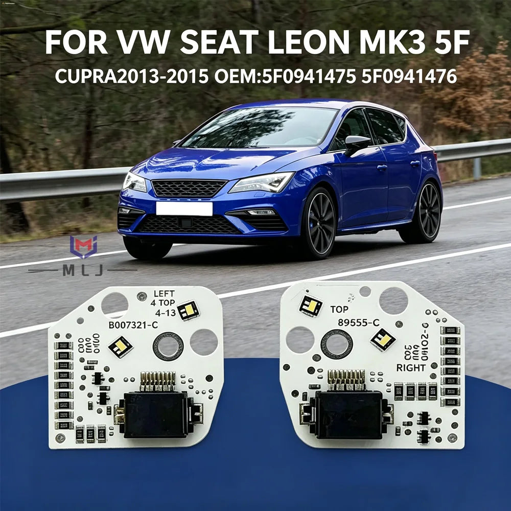 Headlight Daytime Running Light LED DRL Board For Seat Leon MK3 5F Cupra 2013-2015 Module White Angel Eyes