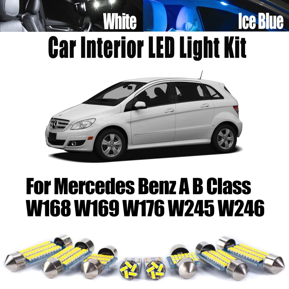 LED Interior Light Kit for Mercedes BClass W168 W169 - Canbus Error-Free Interior Bulbs