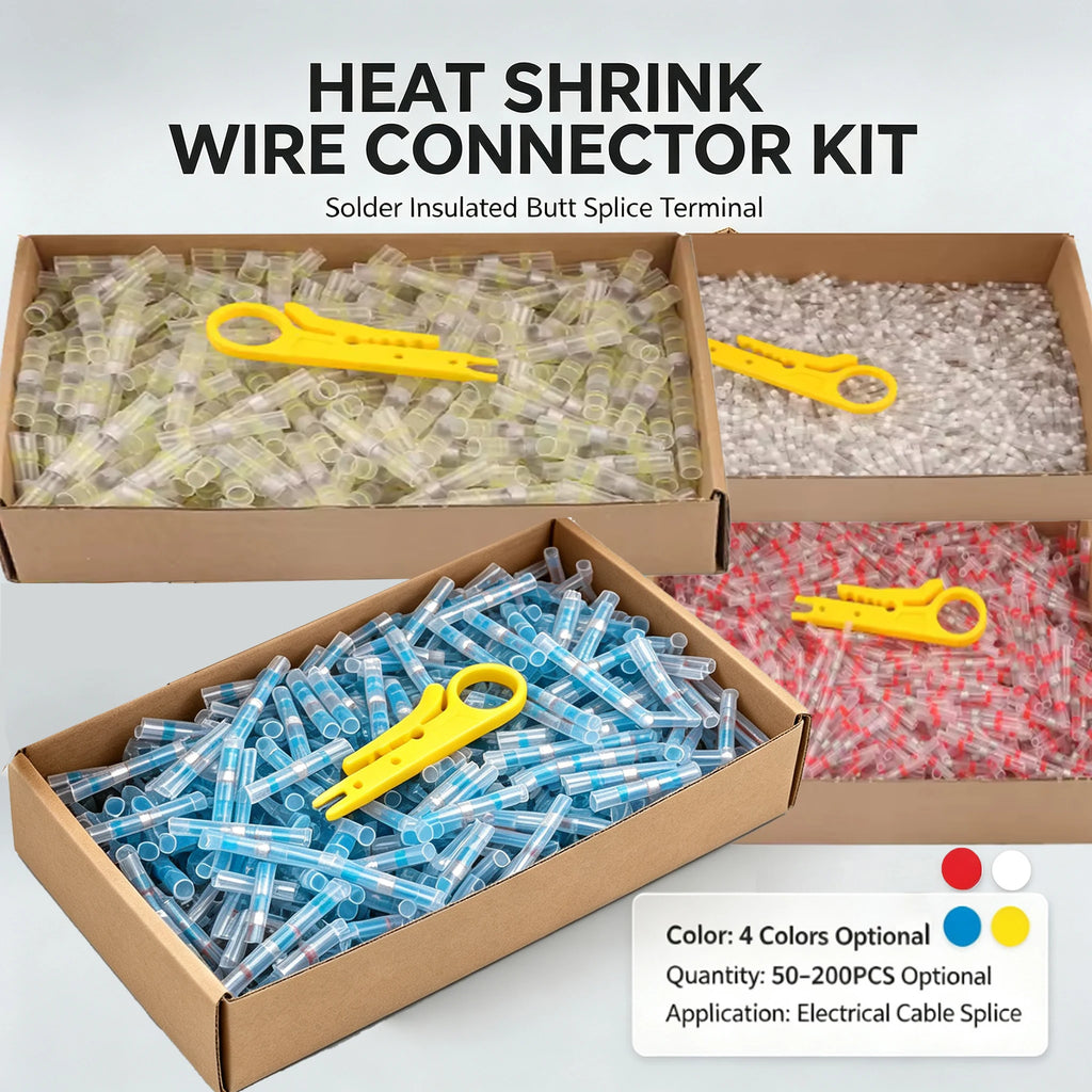 Solder Insulated Heat Shrink Butt Connector Waterproof Elect