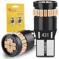 2pcs 360 Degree Lighting T10 W5W LED Bulbs Red Canbus 194 16