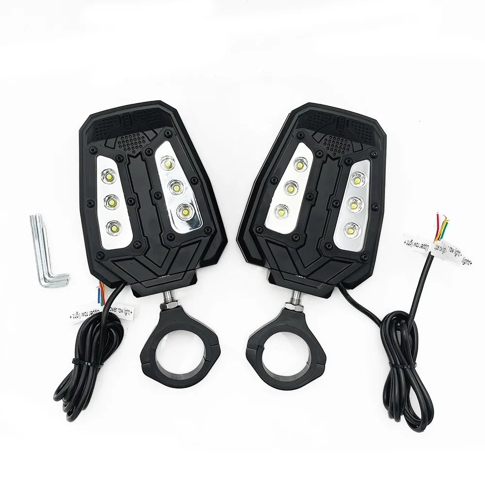 Rearview Side Mirror Adjustable With LED Lights 1.75 2 Inch UTV ATV For CAN AM Maverick X3 Polaris RZR S 800