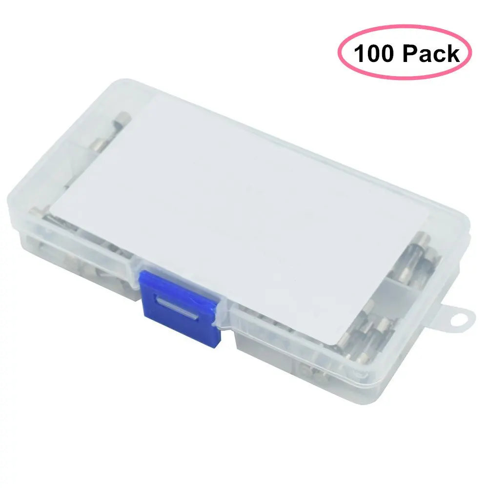 100pcs 5x20mm Quick Blow Glass Tube Fuse Assorted Kit Amp 0.