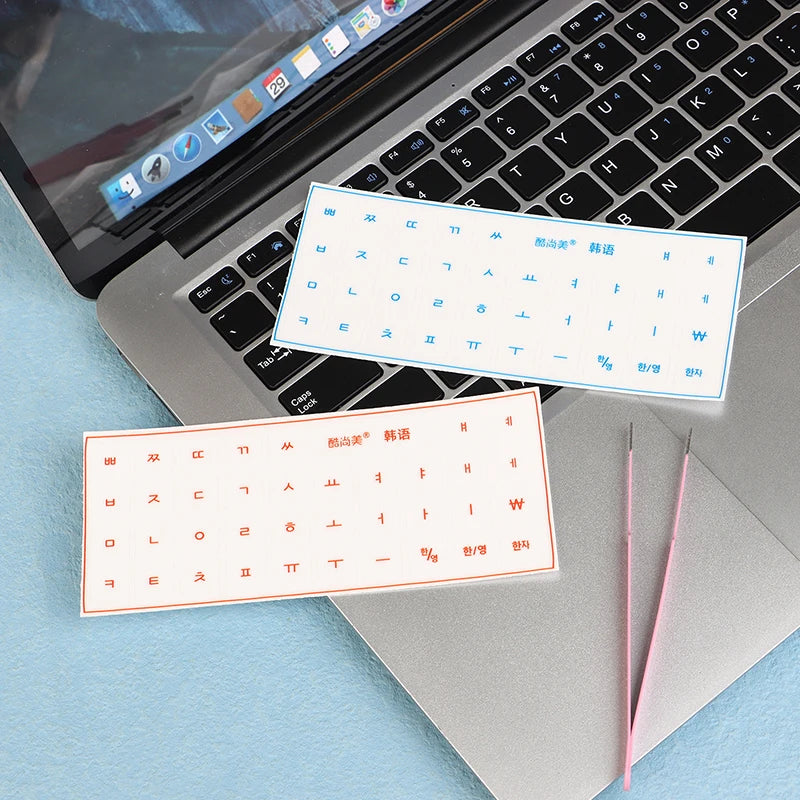 Korean German Transparent Tear Off Keyboard Stickers Univers