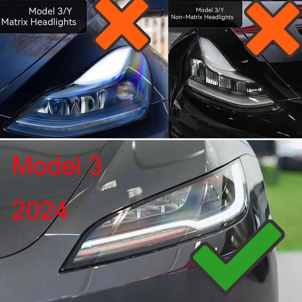 Angel Eyes DRL Board Daytime Running Light Source For Newest 2024 Tesla Model 3 Daylight Car Light