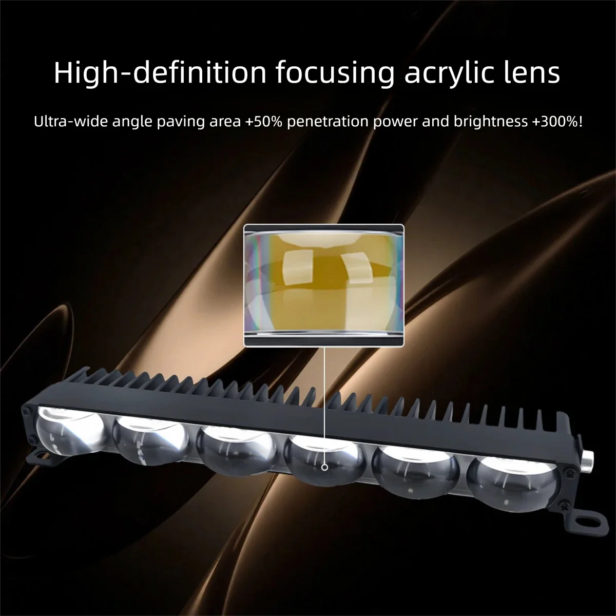 Mini LED Headlight Bumper Fog Lamps Projector Lens Car Grill