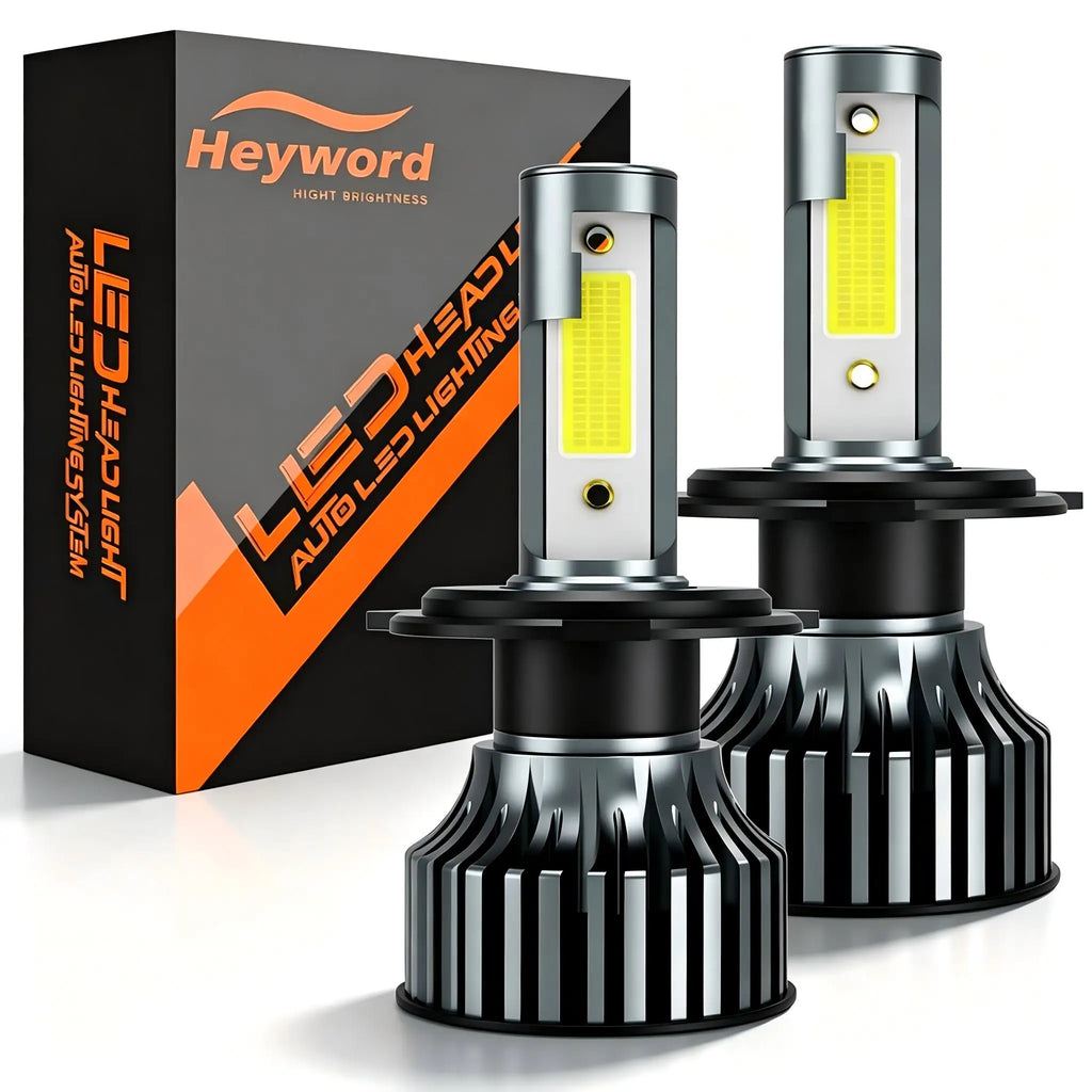 Heyword 2Pcs LED H4 H7 Car Headlight H1 LED Bulb H8 H11 9005