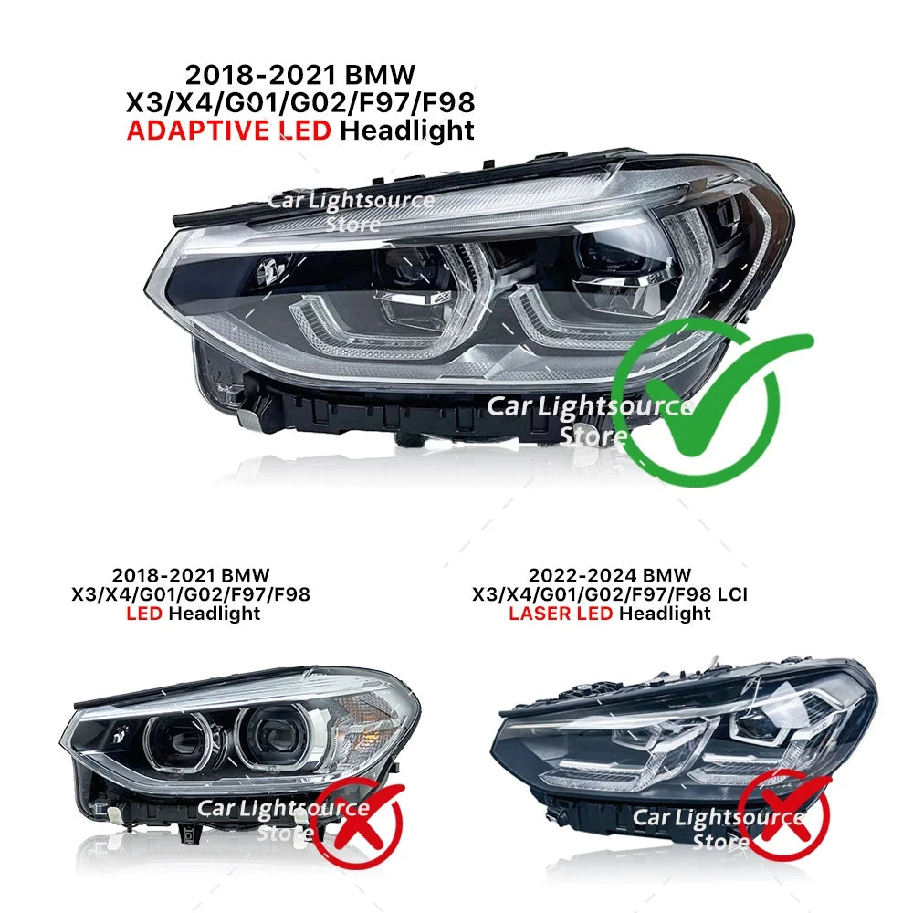 DRL LED Boards Light Guide Plate Headlight Daytime Running Light Tube Guide Strip Angel Eyes for BMW G01 F97