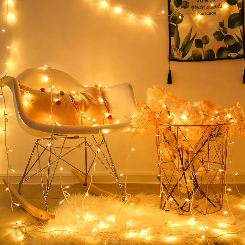 1/3/4/10M LED Fairy Garland Light Battery Powered Outdoor Wa