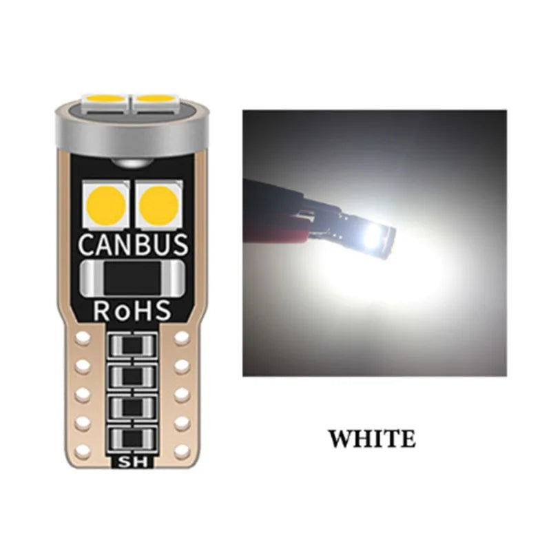 2/6/10Pcs T10 W5W 6SMD 3030 Super Bright LED Canbus No Error Car Interior Reading Dome Lights Auto Parking Lamp Wedg