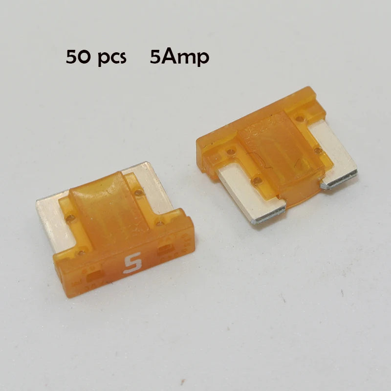 90/50pcs Fuses Micro Short Low Profile Mini Blade Fuse Assortment 3A 5A 7.5A 10A 15A 20A for Car Boat Truck SUV Automotive
