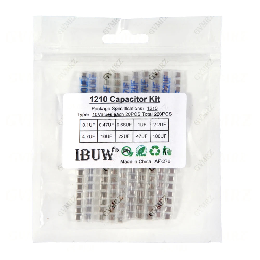 0402 0603 0805 1206 SMD Ceramic Capacitor Assorted Kit 1pF -