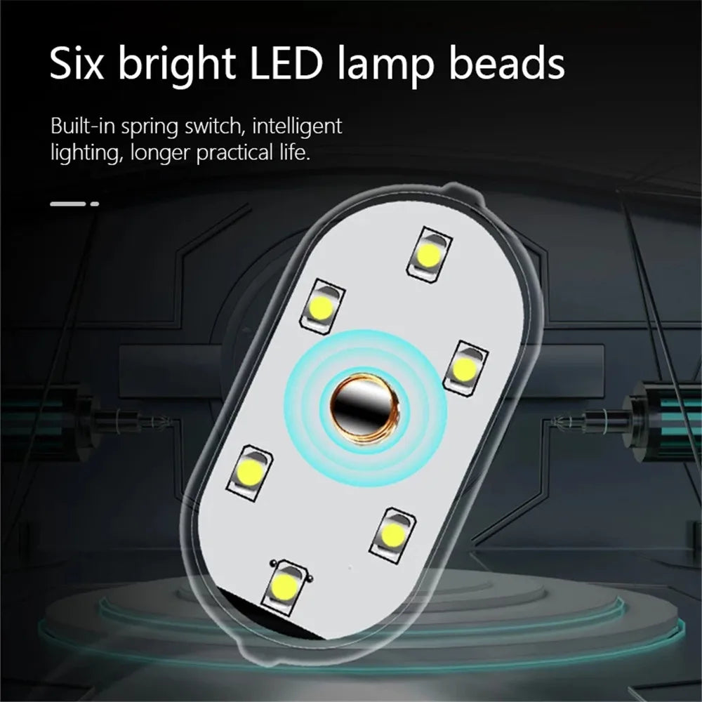 1/2pcs Multi Color Car Light Wireless LED Touch Light Roof C