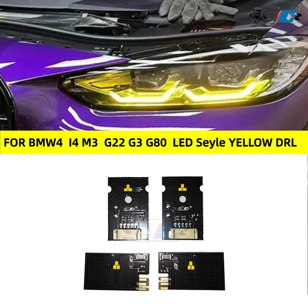 Angel Eyes DRL LED Board Lightsource For BMW G80 M3 G82 G83 M4 G22 G23 G26 2021-2024 Amber Blue Red Daytime