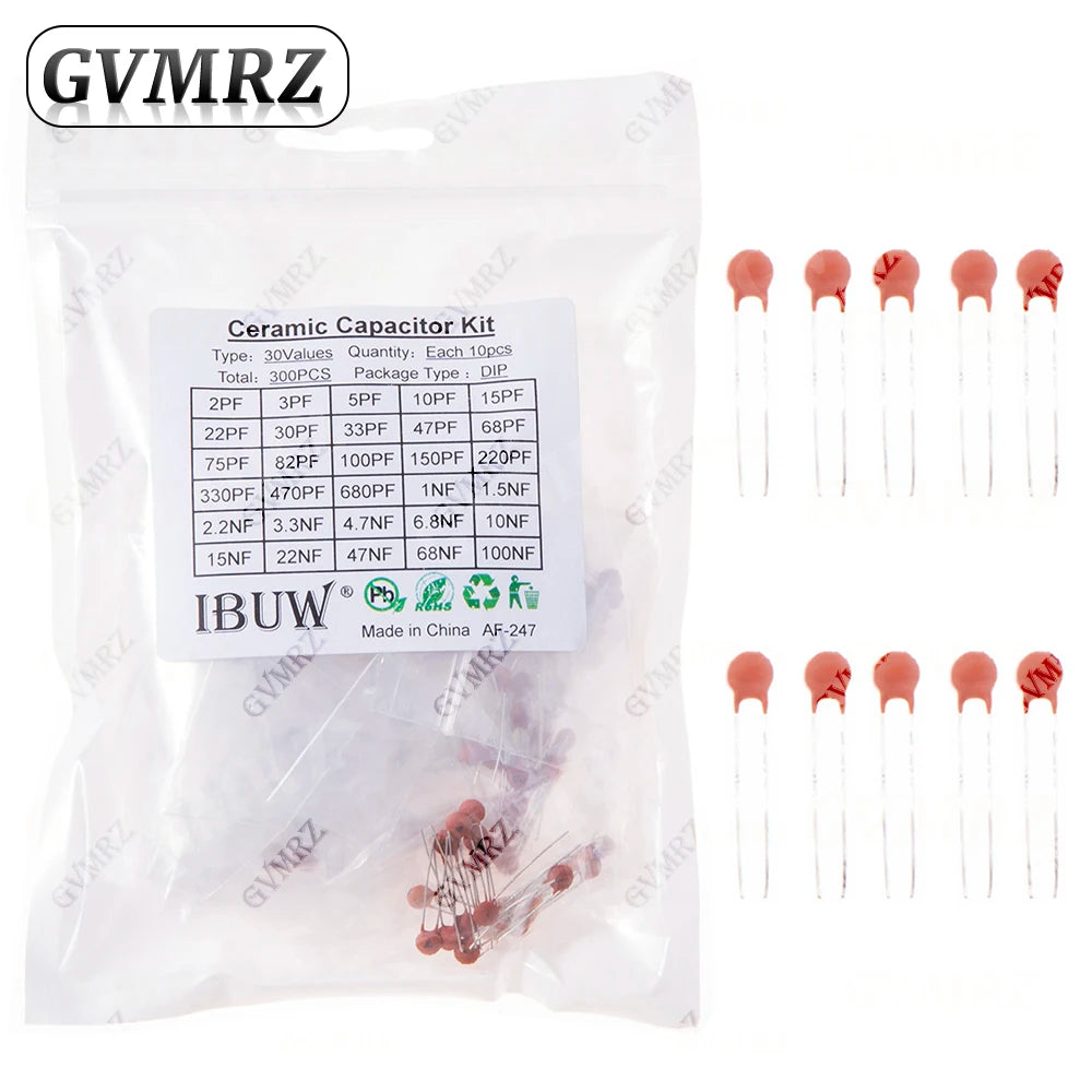 300PCS 960PCS 3600PCS Ceramic Capacitors Kit Electronic Comp