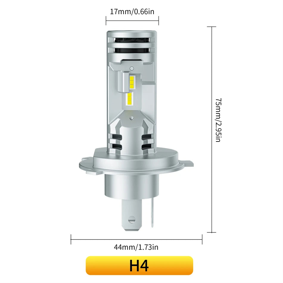 AILEO 2x H4 Led Lights High Quality 30000Lm 250W High Low Be