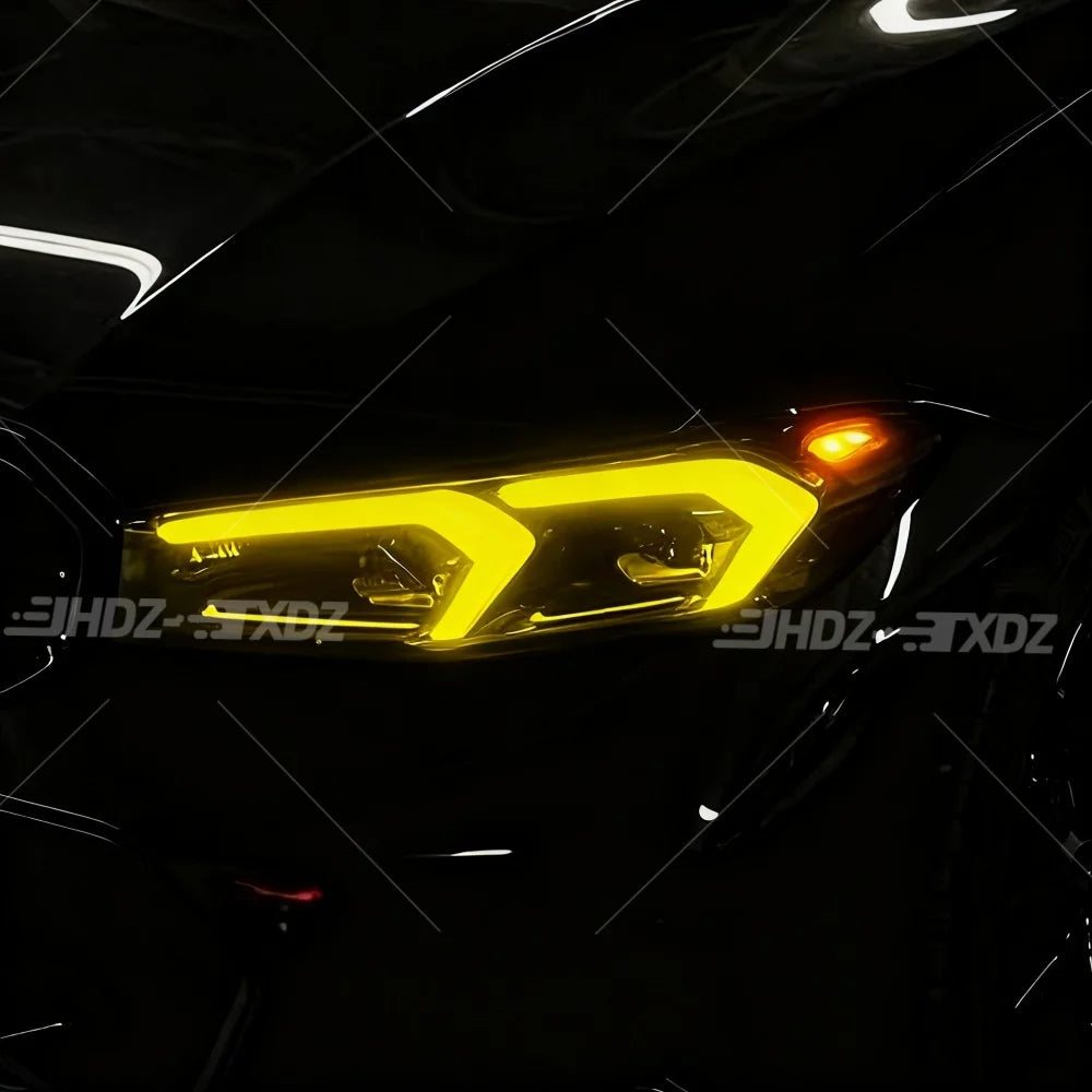 DRL LED Chips Yellow Amber Blue Light For BMW 3 Series G20 G21 G28 LCI 22-24 US LED Headlight Daytime Running