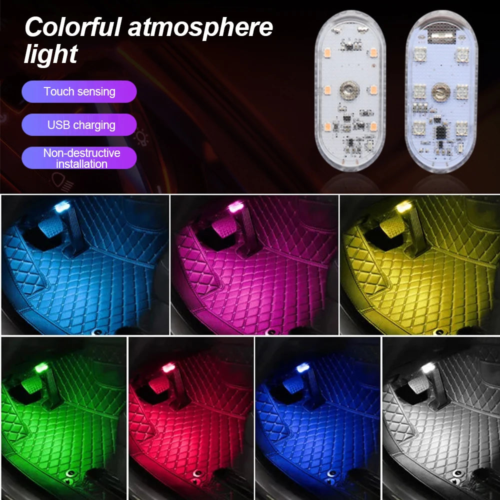 1 PC Multi Color Car Light Wireless LED Touch Light Roof Lig