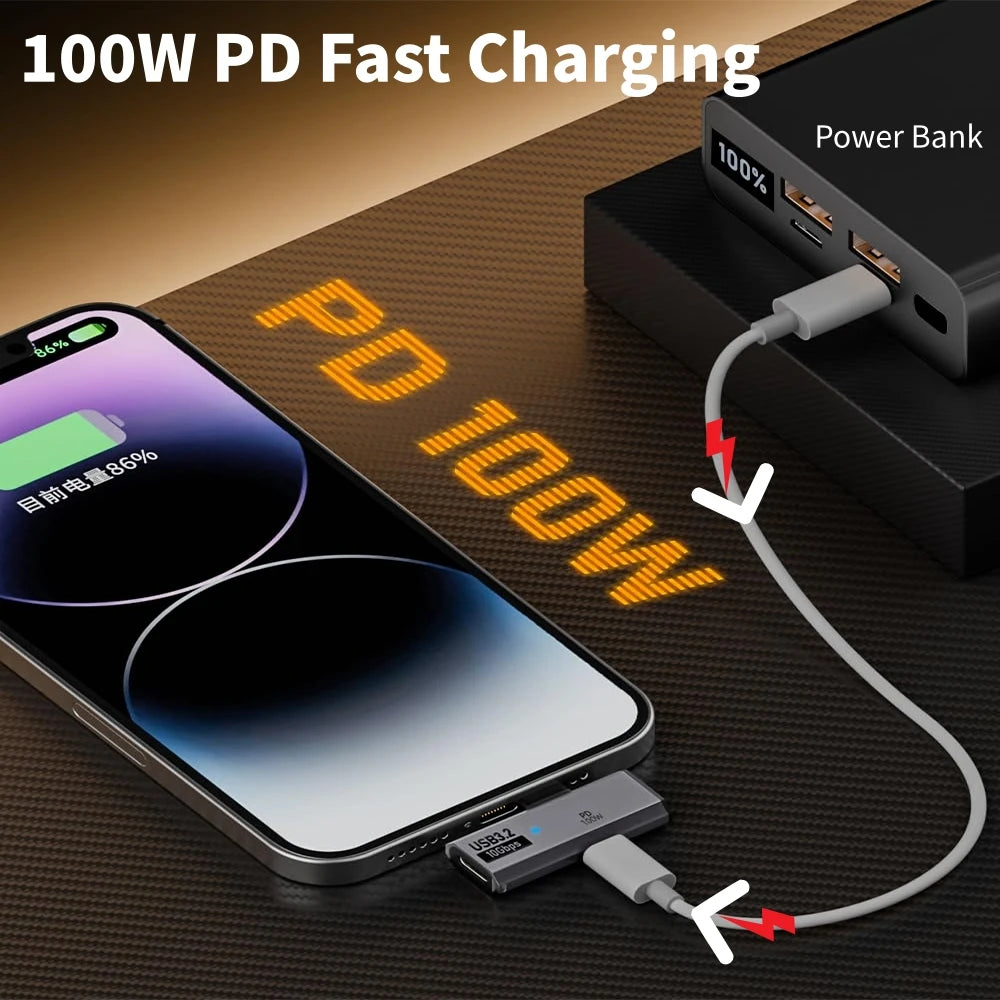 Type-C 10Gbps/Headphone Adapter with PD 100W Charging Port 2