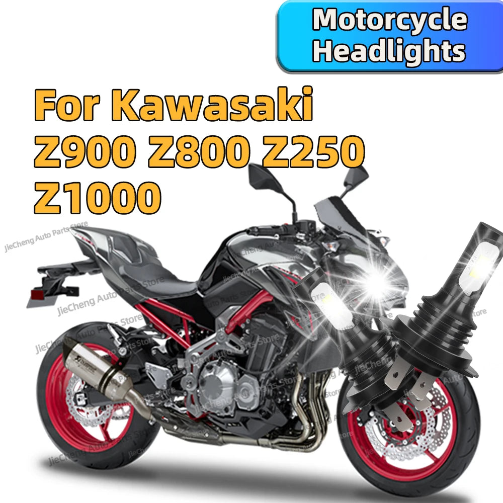 2PCS Motorcycle H7 LED Headlight Bulbs 45w Upgrade Moto Lamp