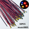 50pcs 0805 FLASHING LED SMD Lamp Wired Micro Litz Led Pre-So