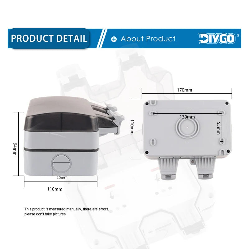 IP66 Germany Standard Outlet Waterproof Outdoor Sockets And 