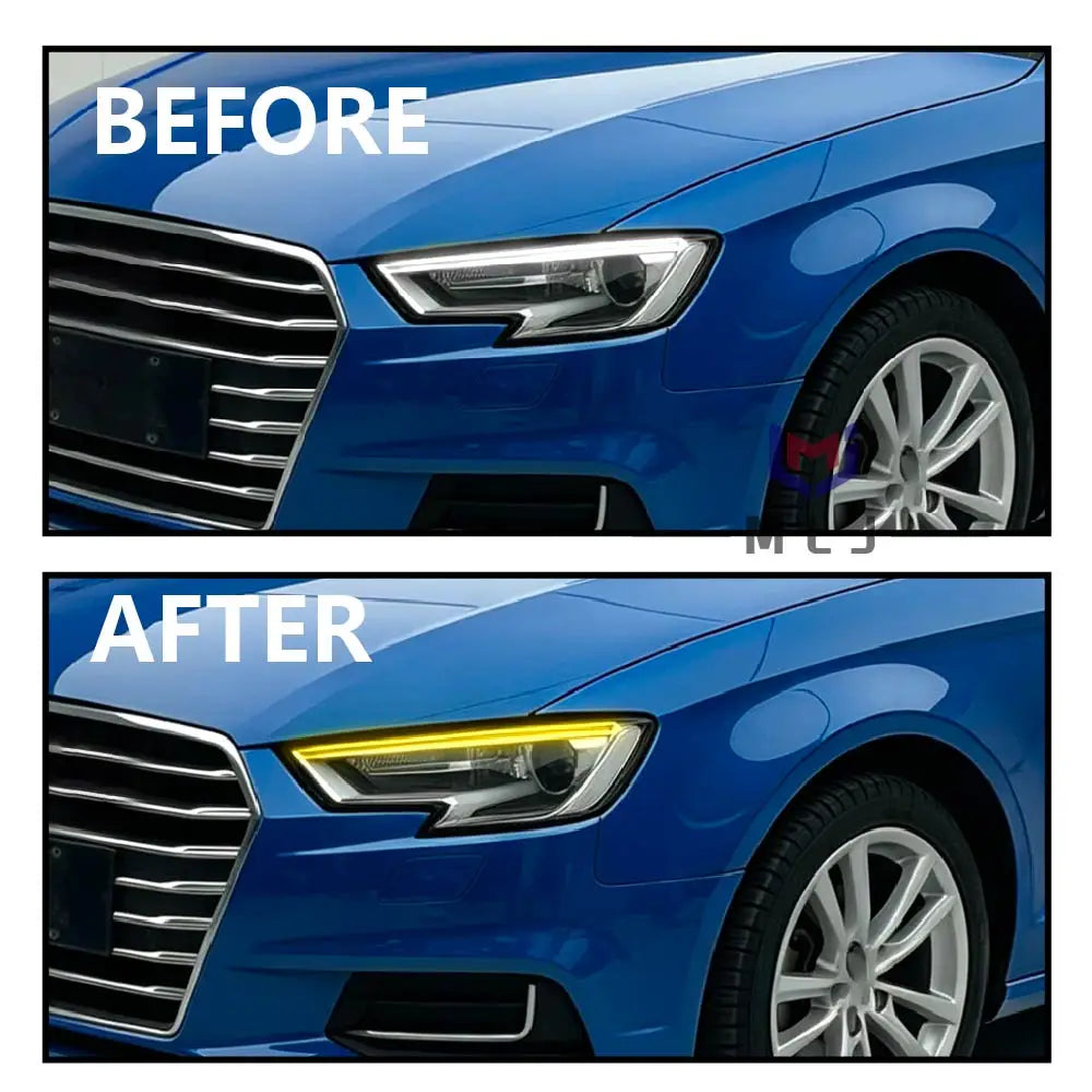 Headlight Yellow DRL Board Light Guide Tube Light Source Chips Daytime Running Light Replacement Parts for