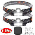 1-5PCS Rechargeable COB LED Headlamp Strong Magnetic Powerfu