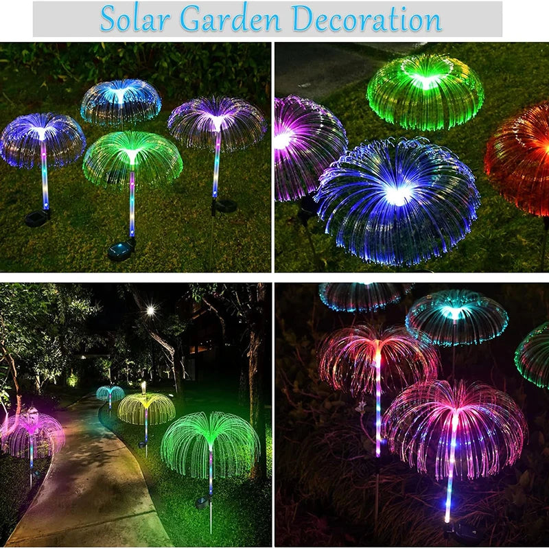 LED Solar Jellyfish Garden Lights Outdoor Waterproof Yard Ba