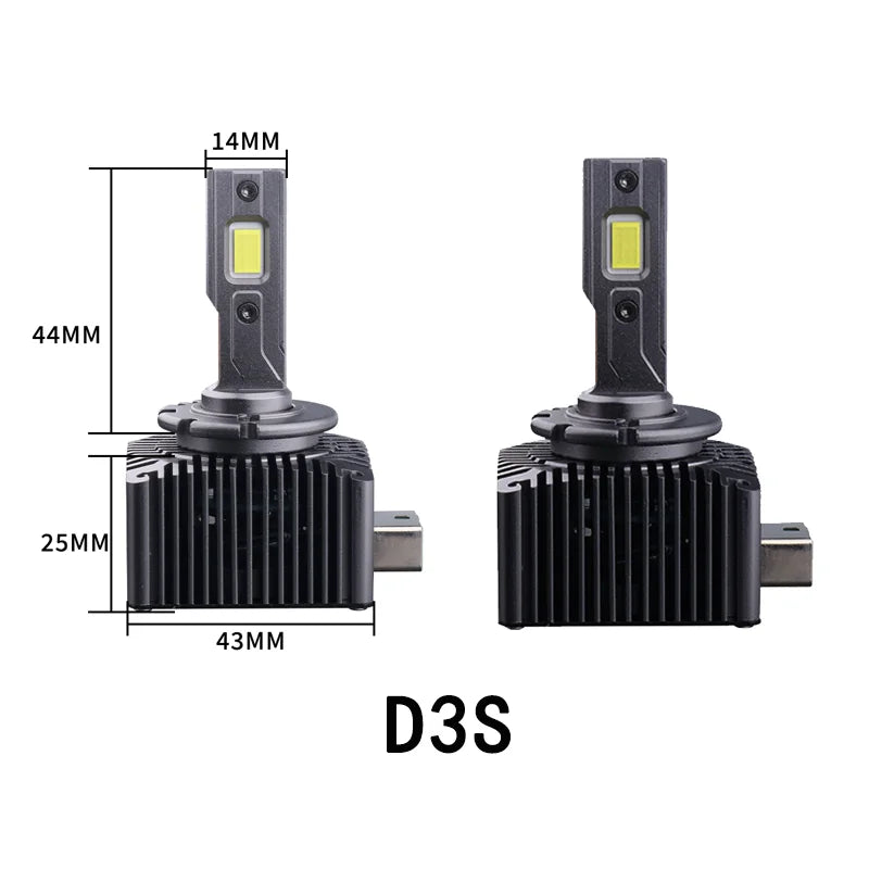 D SERIES D1S LED Car Headlights HID Bulbs D2S D3S D4S D5S D8S Turbo Lights 30000LM 6000K Auto Lamp CANbus No Errors Plug&Play